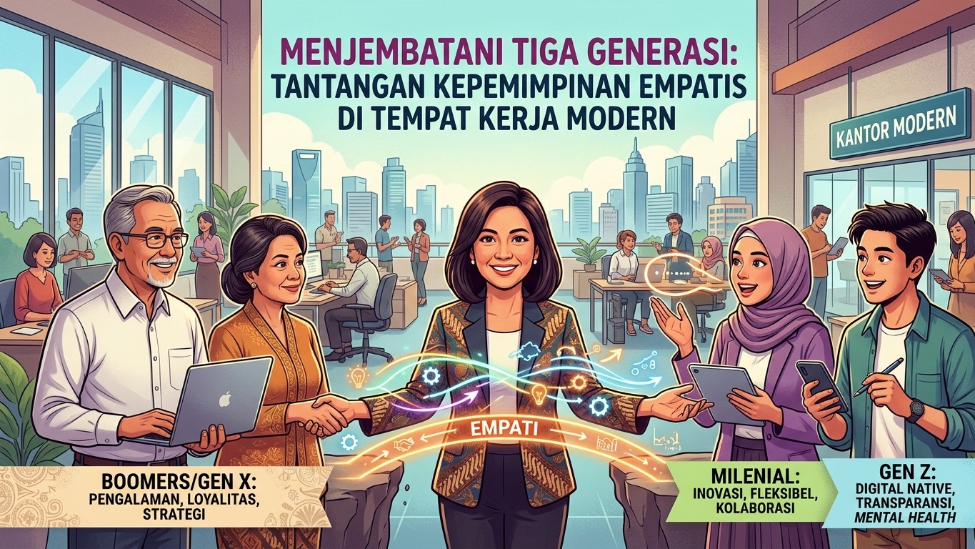 Menjembatani Tiga Generasi: Tantangan Kepemimpinan Empatis di tempat kerja modern