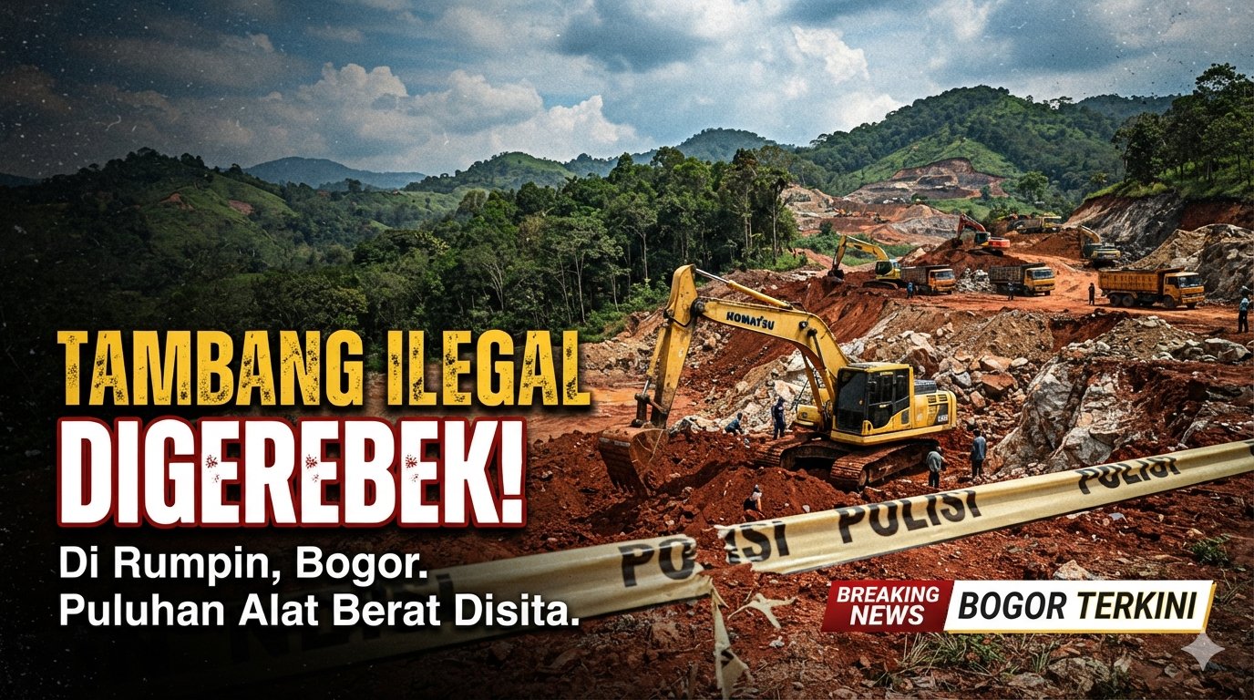 Didesak Gerakan Mahasiswa, Tambang Ilegal di Rumpin Bogor Akhirnya Digerebek!